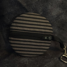 Load image into Gallery viewer, Black and Grey Stripes Coin Purse
