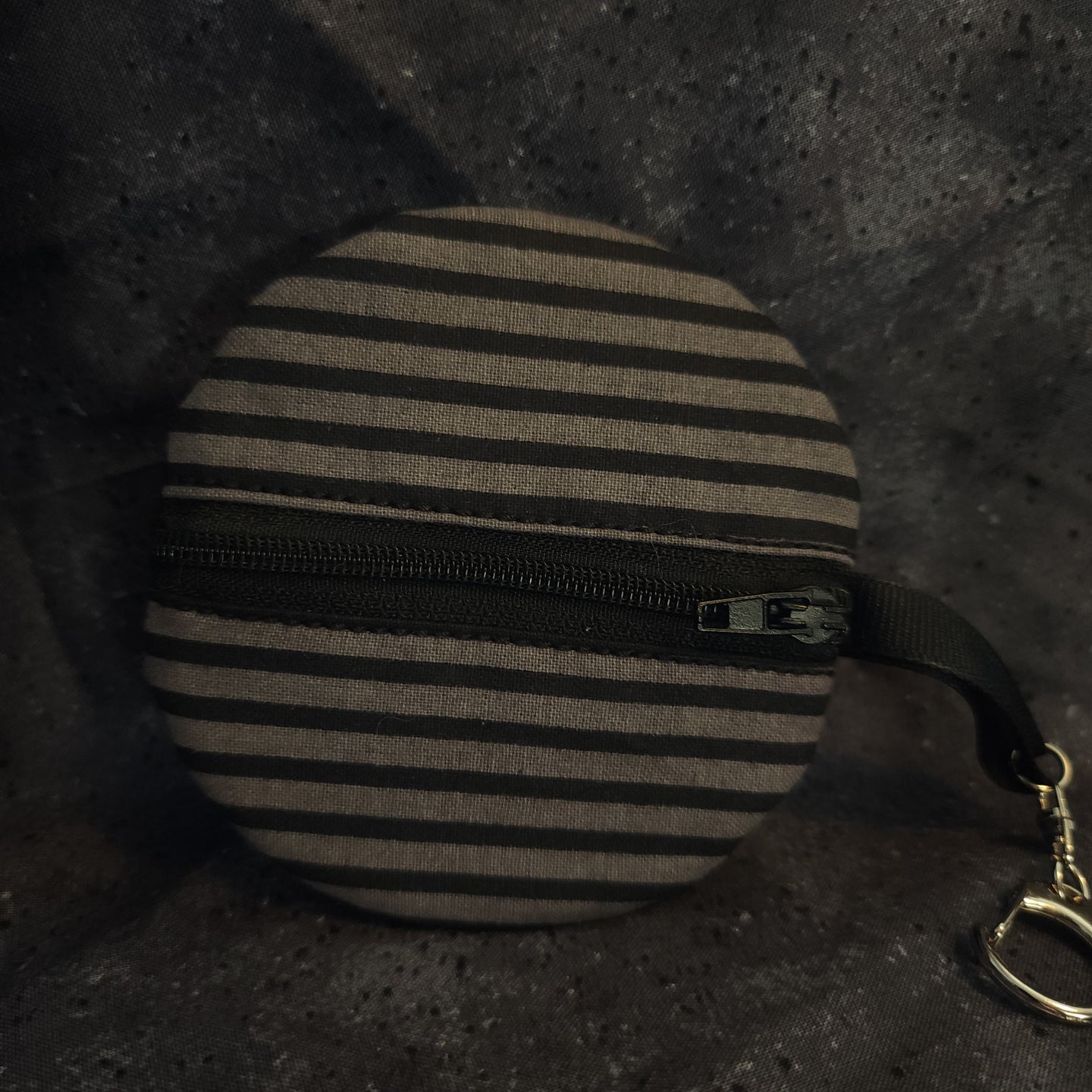 Black and Grey Stripes Coin Purse