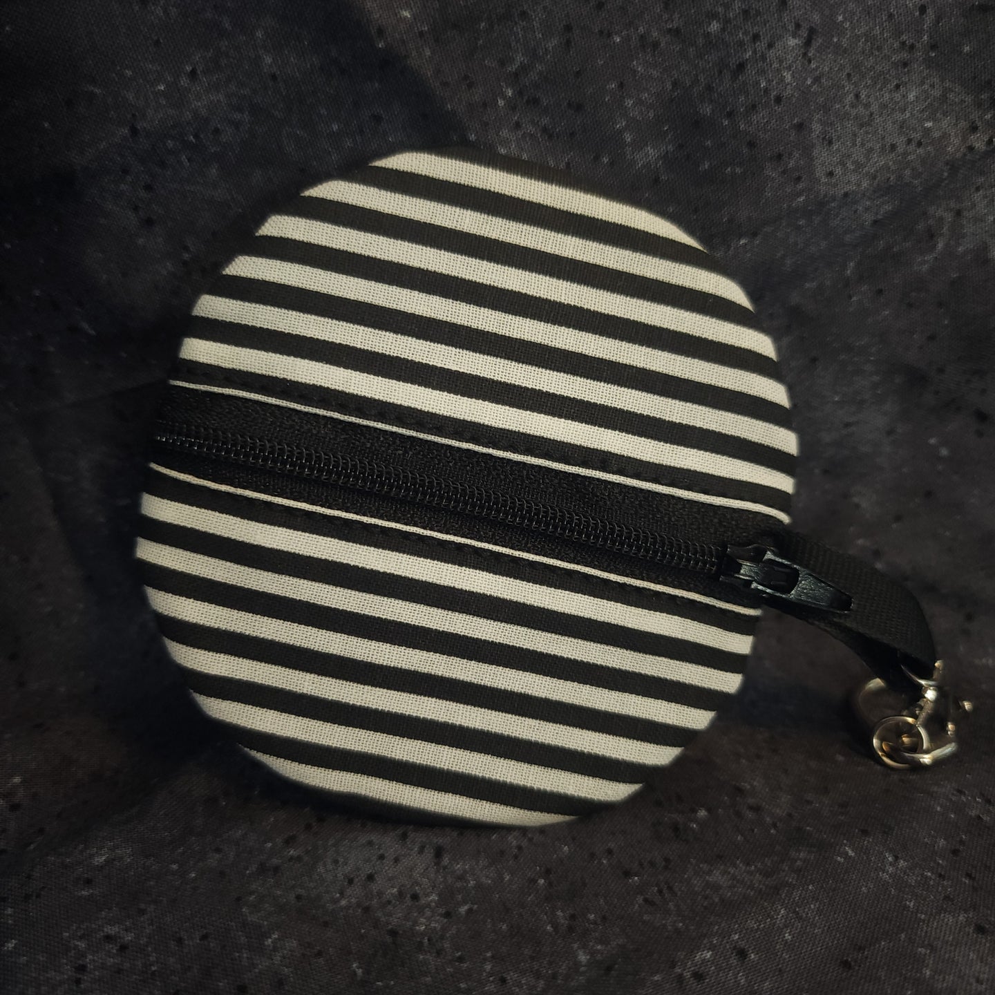 Black and Whte Stripes Coin Purse