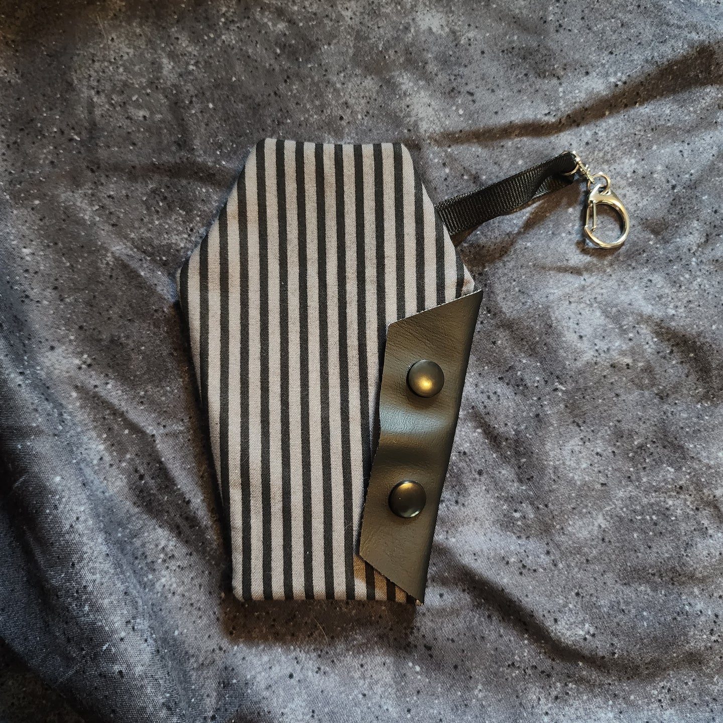 Black and Grey Stripes Coffin Wallet