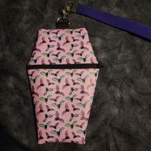 Load image into Gallery viewer, Pink Pastel Bats  II Coffin Zipper Clutch Handbag
