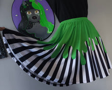 Load image into Gallery viewer, Slime Stripe Skater Skirt [Green]
