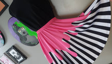 Load image into Gallery viewer, Slime Stripe Skater Skirt [Pink]
