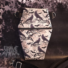 Load image into Gallery viewer, Raven’s Veil Coffin Cross Body Shoulder Purse
