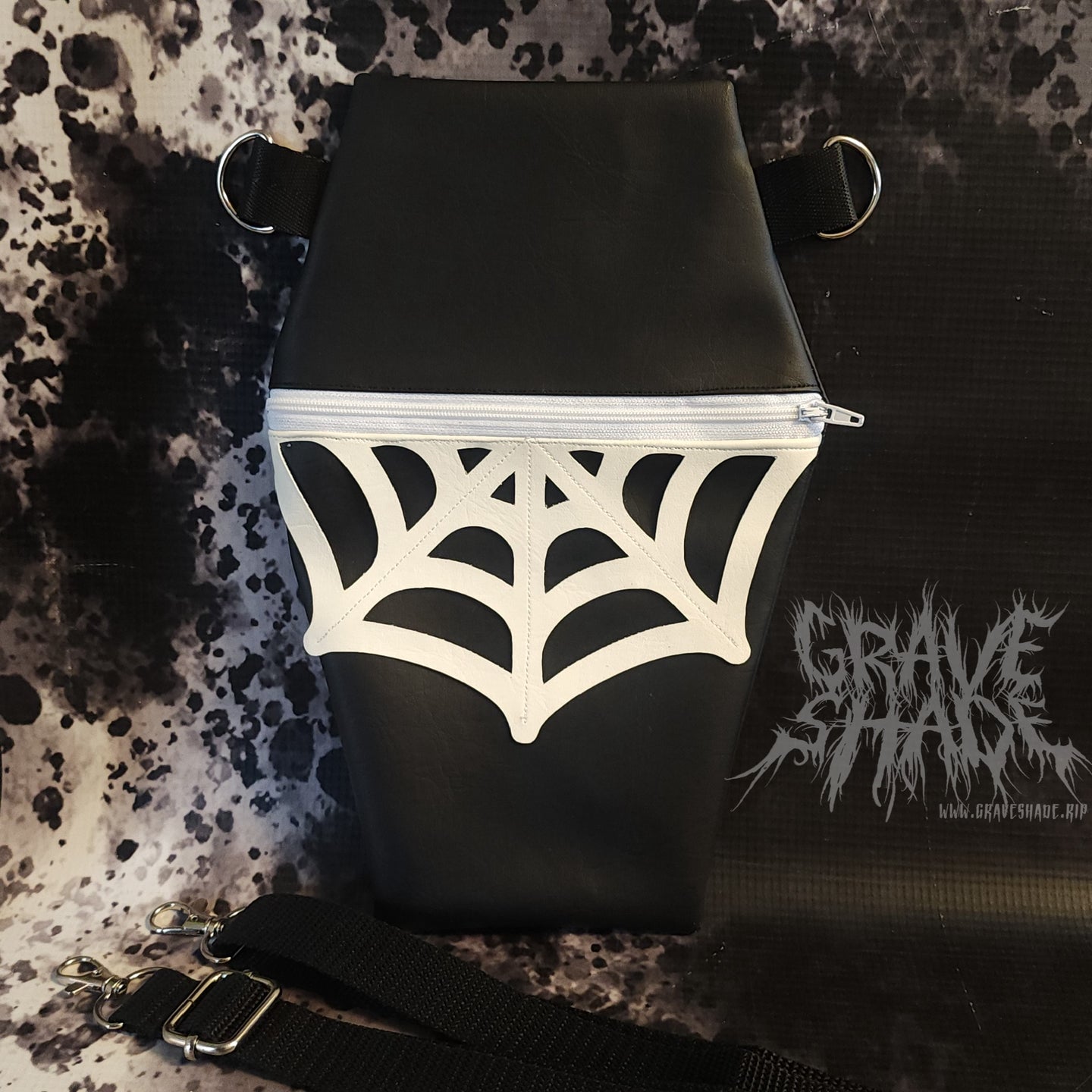 Spiderweb Coffin Cross Body Shoulder Bag