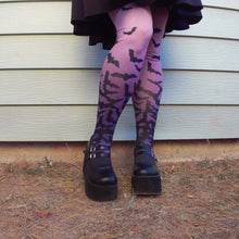 Load image into Gallery viewer, Fade to Bats Tights | Tights | Nu Goth &amp; Alternative Apparel | Build Your Empire Clothing Co.
