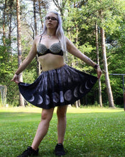 Load image into Gallery viewer, Moon Phase Skirt | Skirt | Nu Goth &amp; Alternative Apparel | Build Your Empire Clothing Co.
