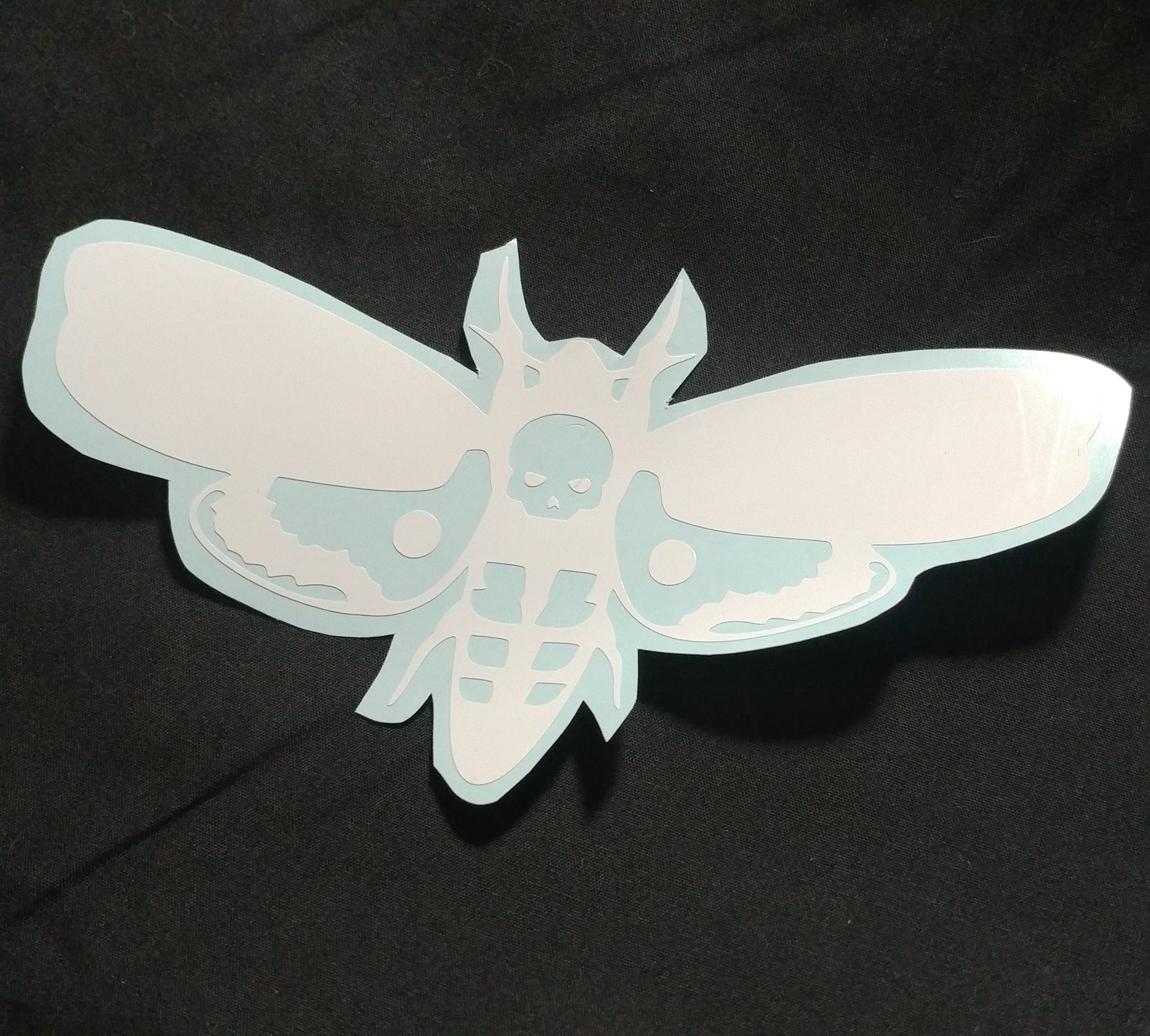 Metallic Waterproof Death's Head Moth Sticker