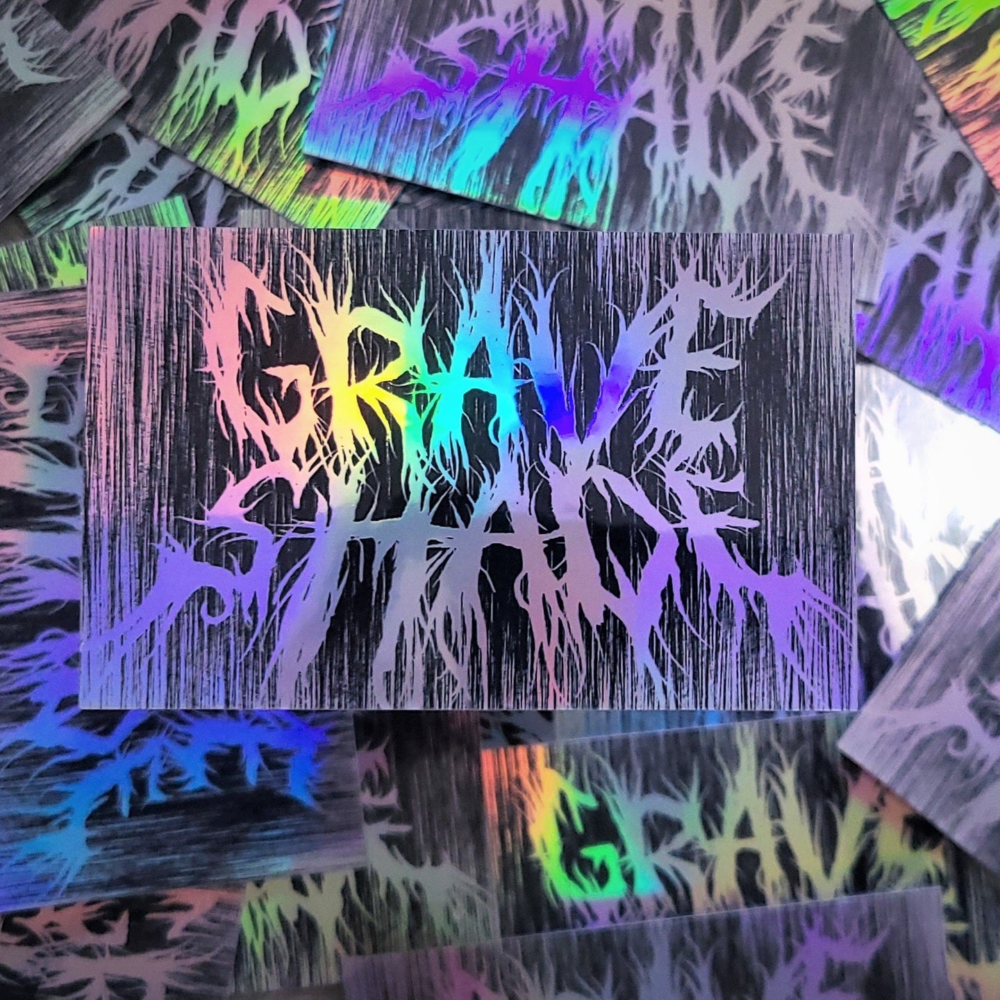 Grave Shade Holographic Vinyl Sticker