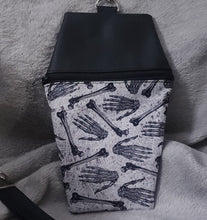 Load image into Gallery viewer, Bones &amp; Webs II Coffin Zipper Clutch Handbag
