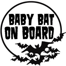 Load image into Gallery viewer, Baby Bat on Board Vinyl Decal Sticker | Sticker | Nu Goth &amp; Alternative Apparel | Build Your Empire Clothing Co.
