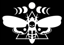 Load image into Gallery viewer, Moon Worship Death Head Moth Vinyl Decal Sticker
