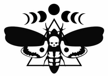 Load image into Gallery viewer, Moon Worship Death Head Moth Vinyl Decal Sticker
