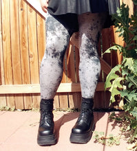 Load image into Gallery viewer, Grey Grunge Tights | Tights | Nu Goth &amp; Alternative Apparel | Build Your Empire Clothing Co.
