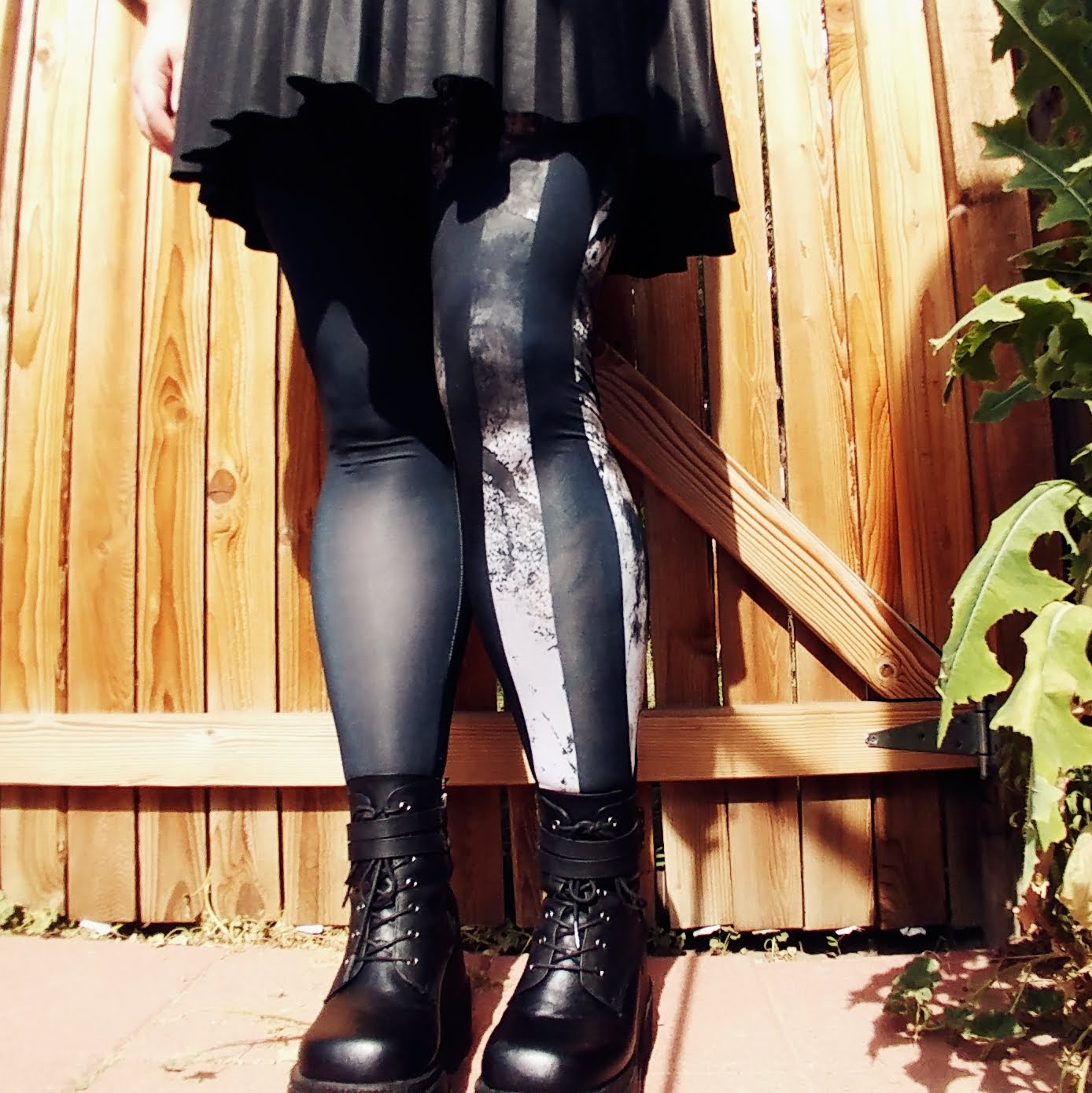 Two Faced Duality Tights | Tights | Nu Goth & Alternative Apparel | Build Your Empire Clothing Co.