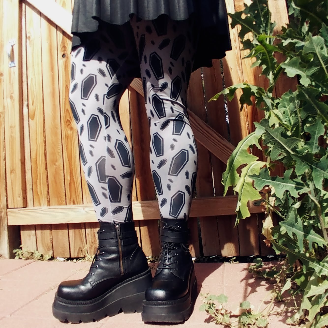 Coffin Decadence Tights | Tights | Nu Goth & Alternative Apparel | Build Your Empire Clothing Co.